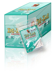 Zig Zag Filter Tips MENTHOL Slim 150's x 10